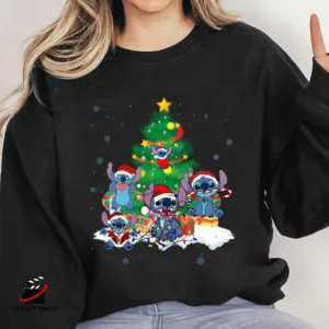 Disney Stitch Santa Christmas Light Sweatshirt - Allsoymade