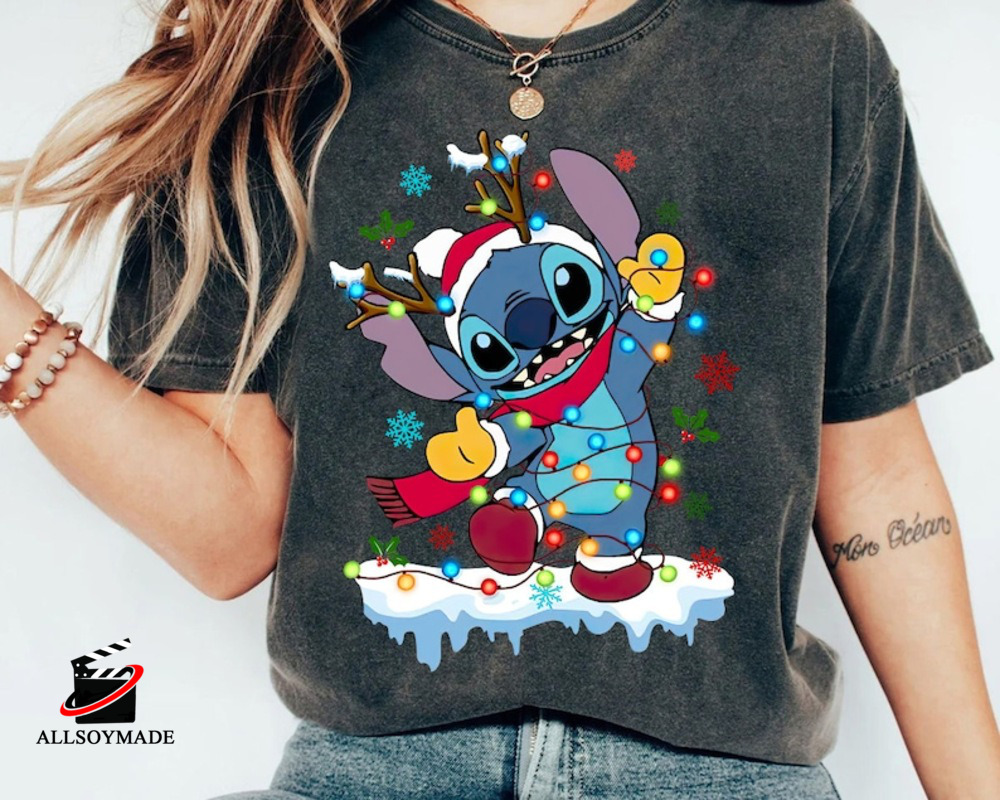 FREE shipping Stitch candy light Christmas shirt, Unisex tee, hoodie,  sweater, v-neck and tank top