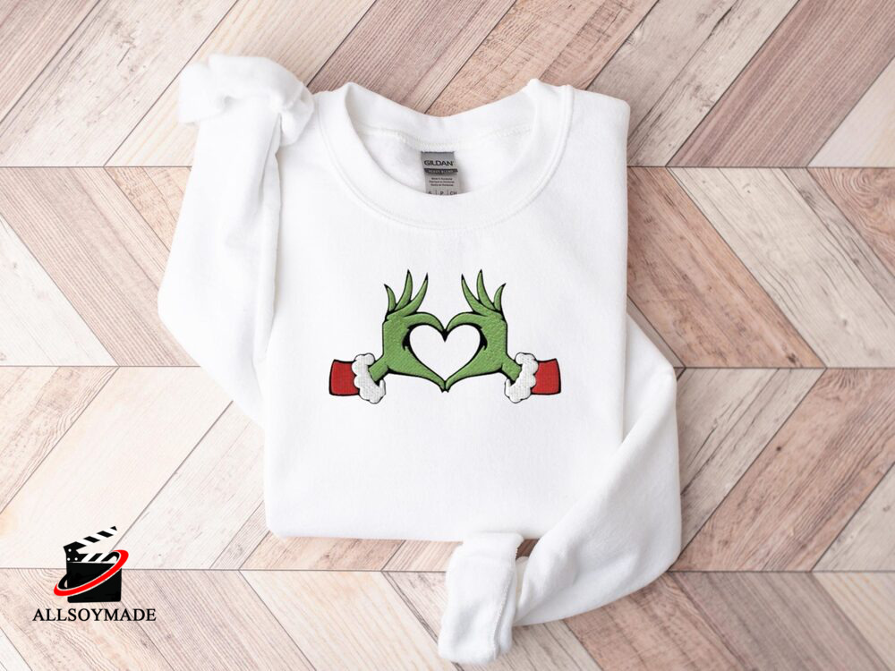 Grinch hand holding Louis Vuitton Ornament shirt, sweater, hoodie