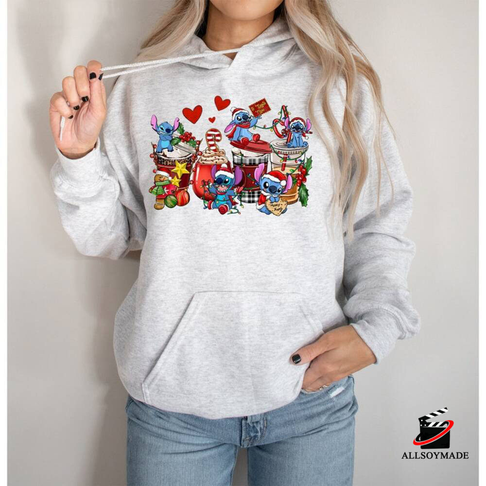 Disney Stitch Santa Christmas Light Sweatshirt - Allsoymade