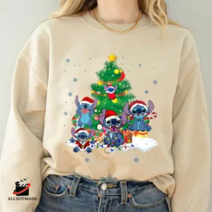 Disney Lilo & Stitch Kids Christmas Jumper | Blue Graphic Knitted Sweater |  Xmas Pullover Knitwear | Winter Festive Gift