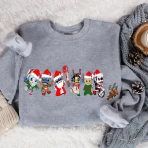 Disney Stitch Santa Christmas Light Sweatshirt - Allsoymade