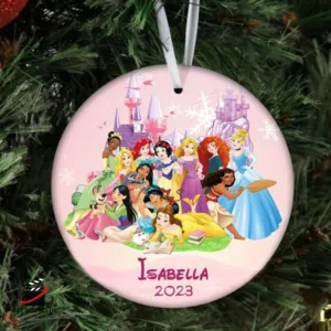 Disney Princesses Christmas Ceramic Ornament-Princess Christmas Ornament