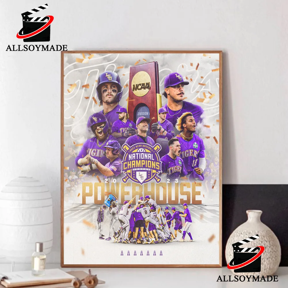 LSU Tigers - 2023 NCAA National Baseball Champions Logo Dimensional Wall Art