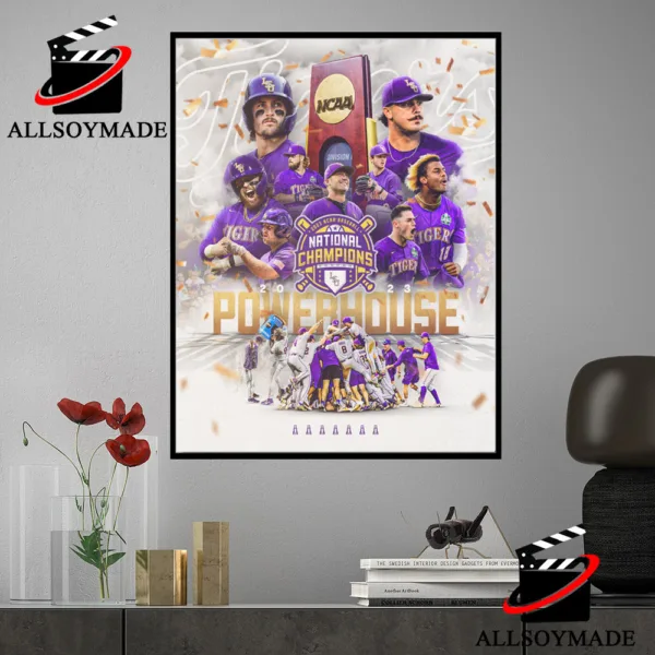 Cheap 2023 NCAA Baseball Lsu National Championships Poster Wall Art