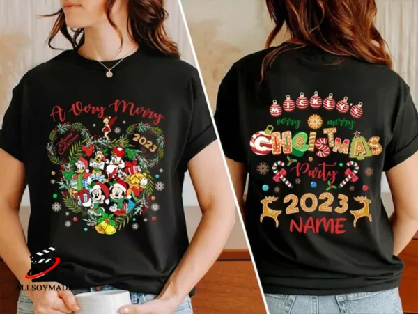Mickey Merry Christmas Sweatshirt | Personalized Mickey Ear Christmas Shirt