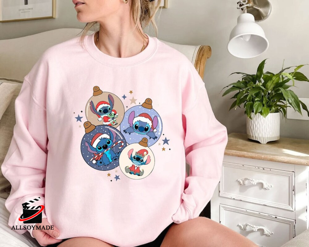 Disney Stitch Santa Christmas Light Sweatshirt - Allsoymade