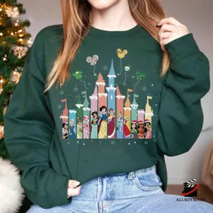 Disney Princess Christmas Sweatshirt, Disney Family Tee