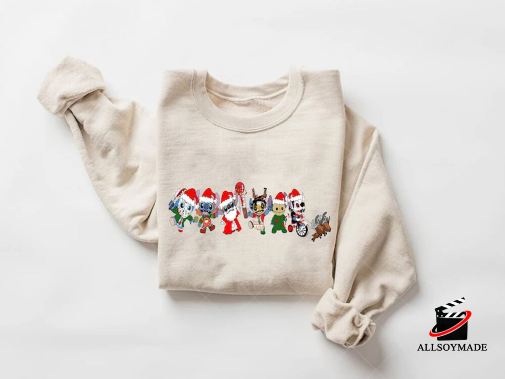 Disney Stitch Santa Christmas Light Sweatshirt - Allsoymade