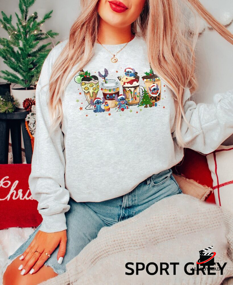 Disney Stitch Santa Christmas Light Sweatshirt - Allsoymade