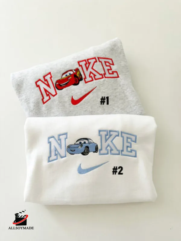 McQueen & Sally Embroidered Hoodie, Trendy Nike Couple Sweatshirt
