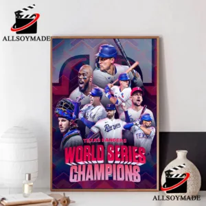 Cheap The Texas Rangers World Series Champions Poster, Canvas Wall Decor
