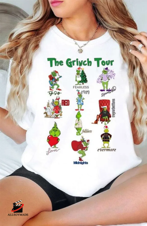 The Grinch Eras Tour Christmas Sweatshirt, Grinch Trendy Sweatshirt