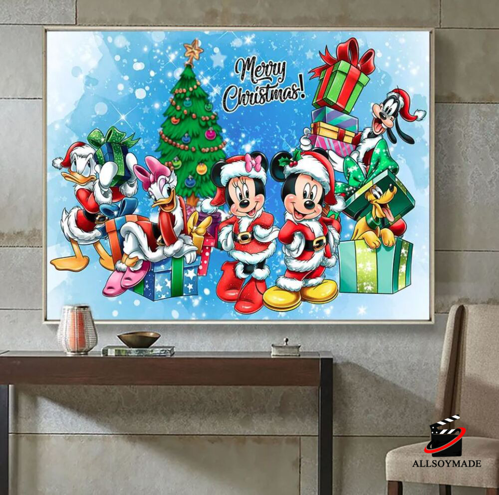 Mickey Mouse Louis Vuitton Canvas Art Print, Christmas Decor - Allsoymade