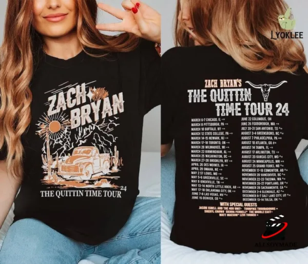 Zach Bryan The Quittin Time Tour 2024 T-Shirt, Sweatshirt