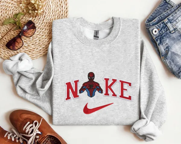 Cute Spiderman Disney Nike Embroidered Sweatshirt, Valentines Day Gifts