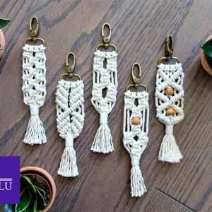 MACRAME KEYCHAIN, cute keychain, small macrame keychain, rope keychain, keychain macrame, macrame purse, bohemian accessories, gifts for her
