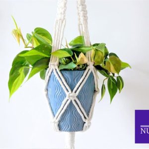 Macrame Plant Hanger Indoor, Hanging Planter, Hanging Plant Holder for Houseplant Succulent Cactus, Ceiling Wall Planter, Boho Home Decor