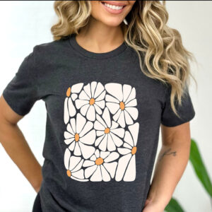 Retro Tshirt, Flower Boho Tee, Nostalgic Shirt, Vintage Style Tee, Wildflower t-shirt, Botanical Tee, Groovy tee, Aesthetic Wildflower shirt