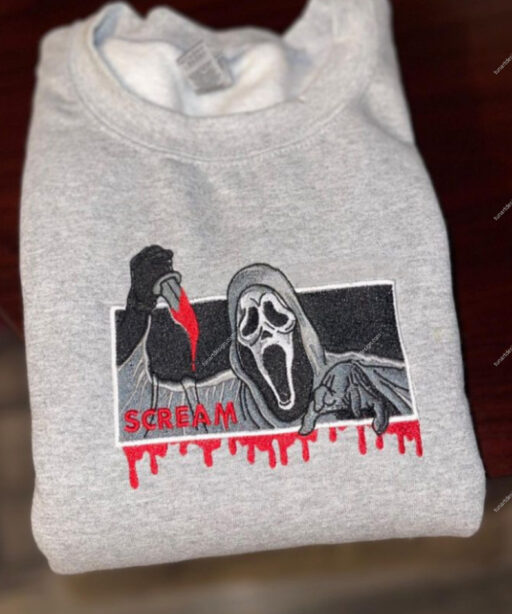 Ghostface Scream Embroidered Shirt