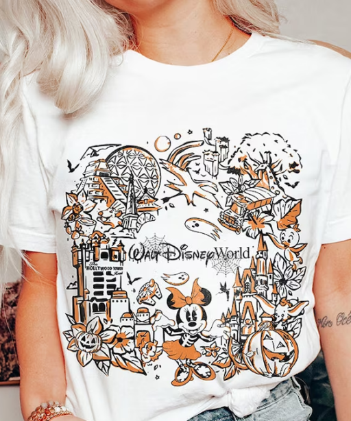 Mickey & Minnie Skeleton Halloween Shirt