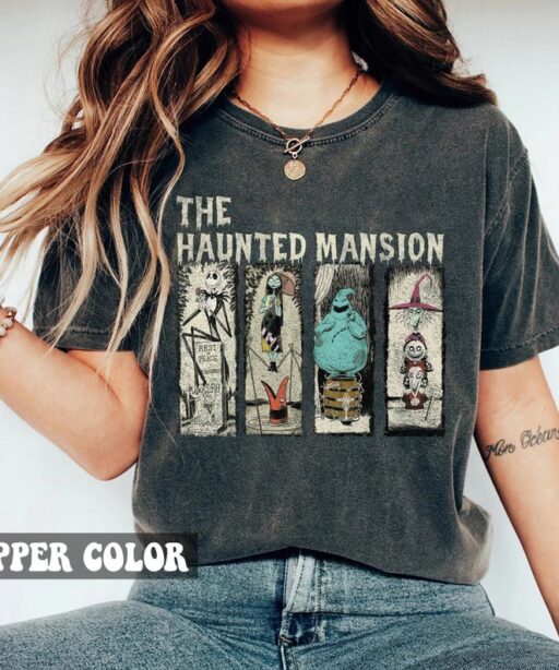 Vintage Haunted Mansion The Nightmare Before Christmas Shirt