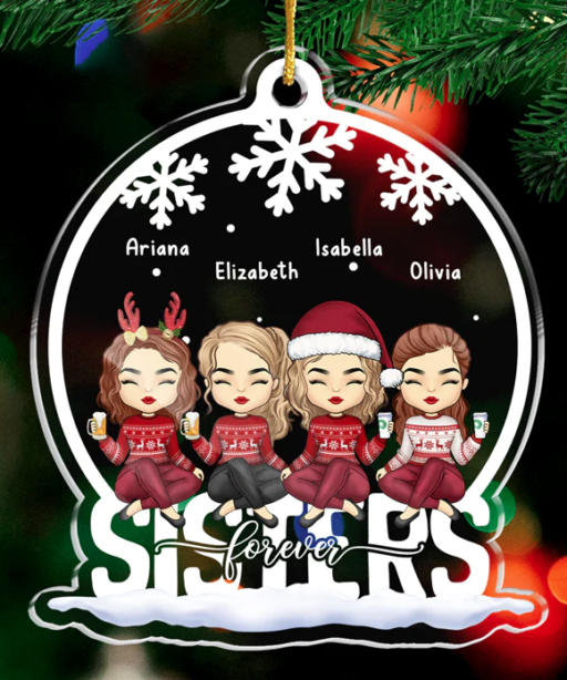 Personalized Sisters Forever Ornament