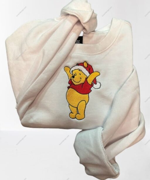 Christmas Winnie the Pooh Embroidered shirt