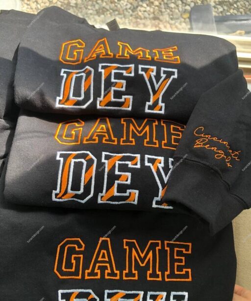 Cincinnati Bengals Game Dey Embroidered Shirt