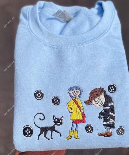 Coraline Halloween Embroidered Shirt