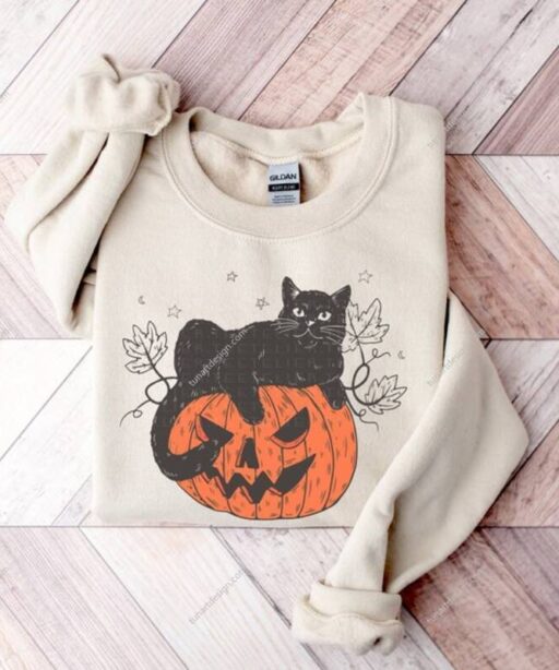 Cute Halloween Black Cat Shirt