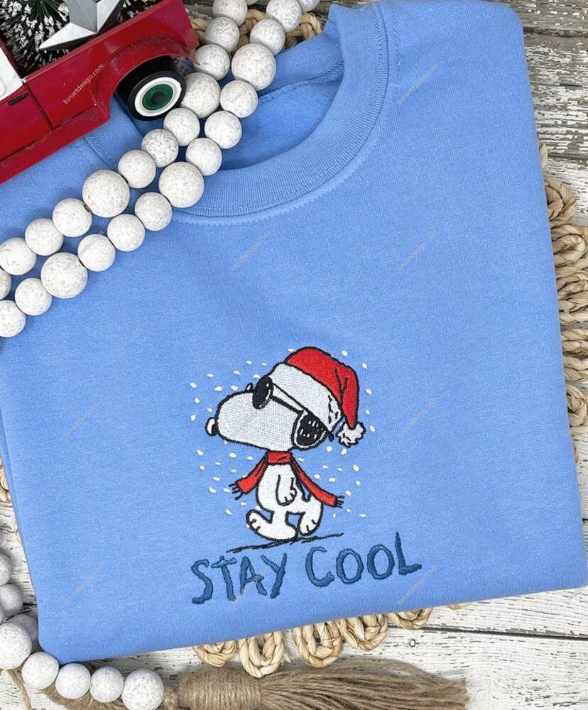 Stay cool Snoopy embroidered Shirt