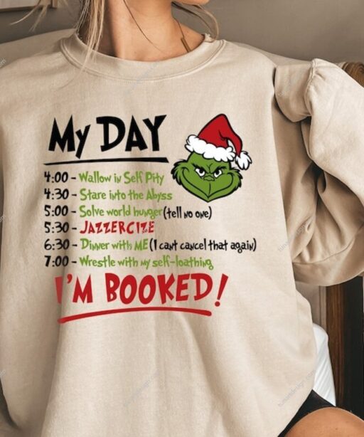 The Grinch Christmas Schedule Funny Shirt