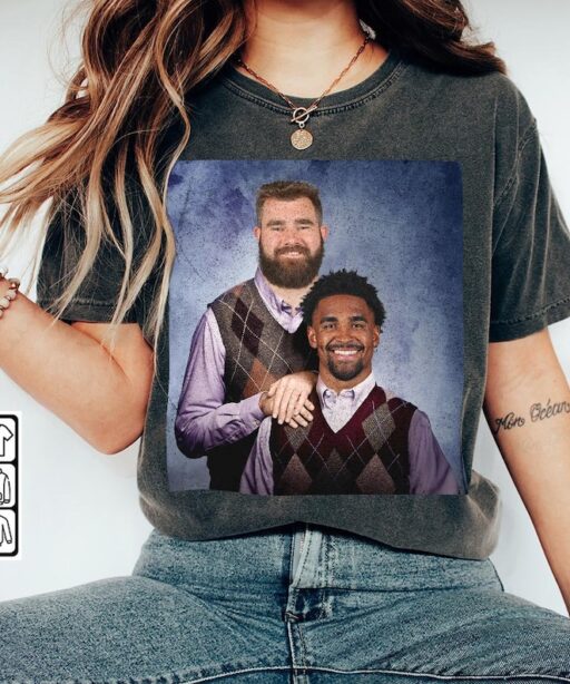 Jason Kelce Jalen Hurts Philadelphia Football Shirt