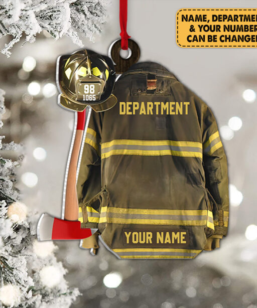 Personalized Ornament Gifts For Firefighter - Custom Ornaments Gift For Fireman