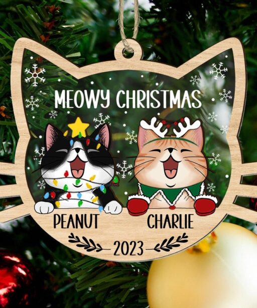 Personalized Cat Christmas Ornament