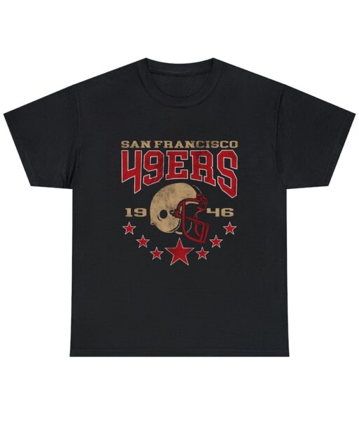 San Francisco 49ers Vintage Wash Tee Football Shirt Niners American Football Gift For Fan