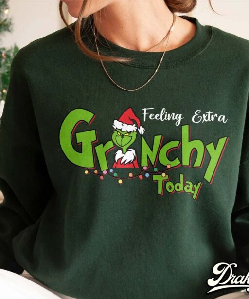 Feeling Extra Grinchy Today Family Christmas Shirt