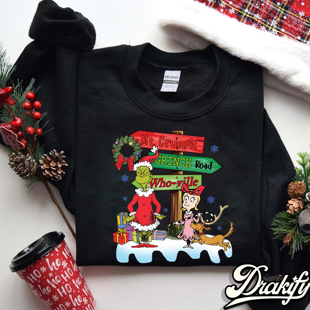 Mt Crumpit Grinch Road Who-ville Christmas Shirt