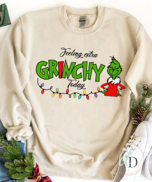 Grinch Christmas Felling Extra Grinchy To Day Shirt