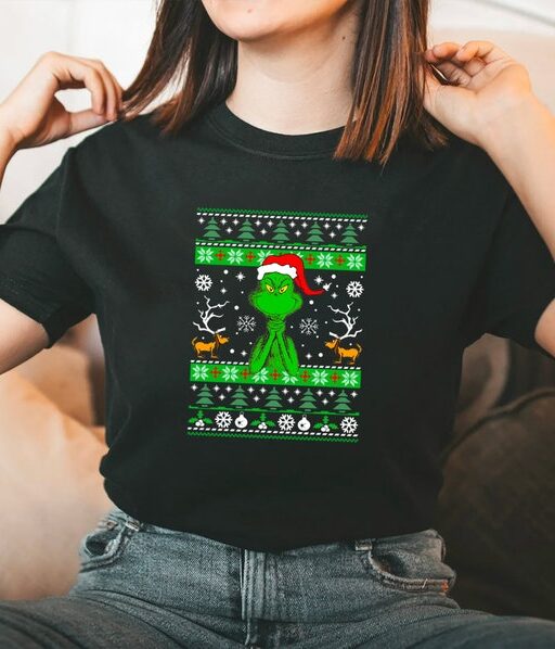 Santa Grinch Ho Ho Ho Merry Christmas Shirt