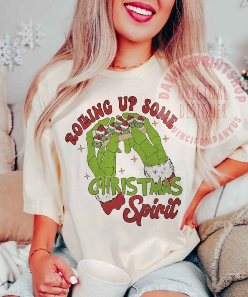 Skeleton Rollin Up Christmas Spirit Shirt