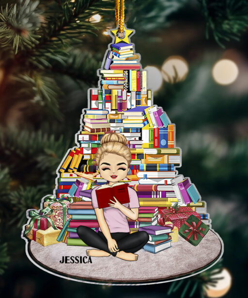 Personalized Name Book Christmas Ornament 2023