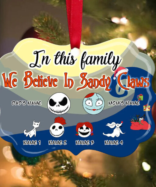 Personalized Nightmare Family Christmas Ornament