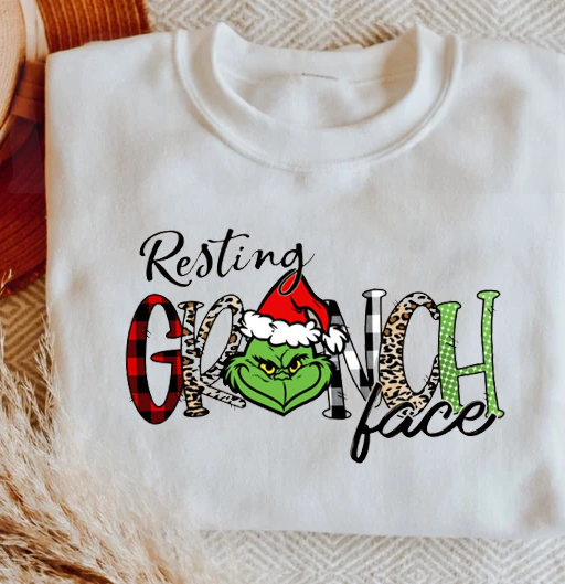 Vintage Resting Grinch Face Christmas Shirt