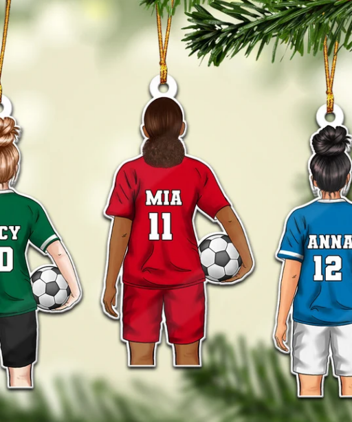 Personalized Soccer Player Ornament