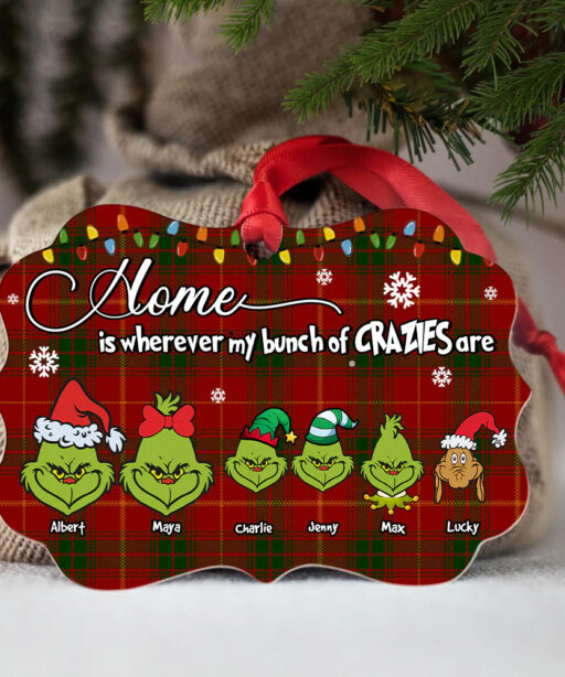 Personalized The Grinch Family Home Is Wherever My Bunch Of Crazies Are Shirt