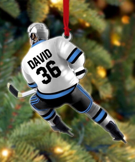 Personalized Hockey Christmas Ornament