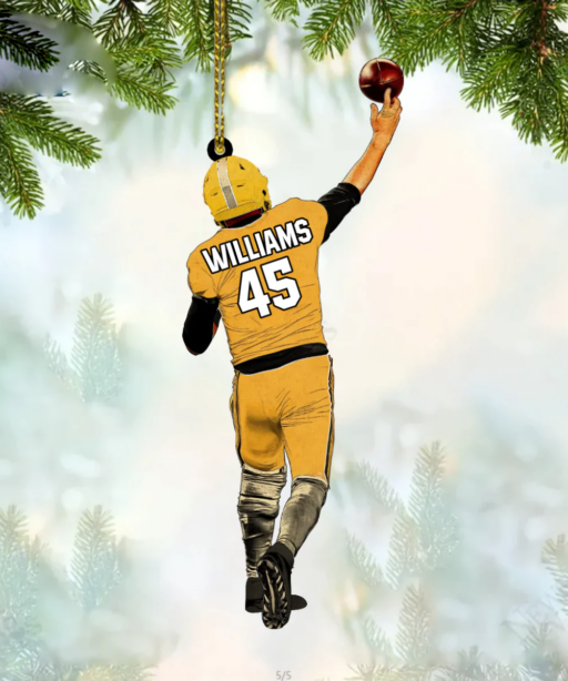 Personalized American Football Ornament