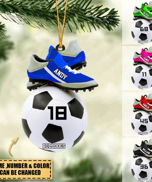 Personalized Soccer Christmas Ornament